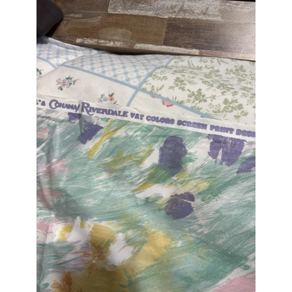 Vintage Chantal Cohamy Riverdale Color Splash 80s Fabric By The Yard 56